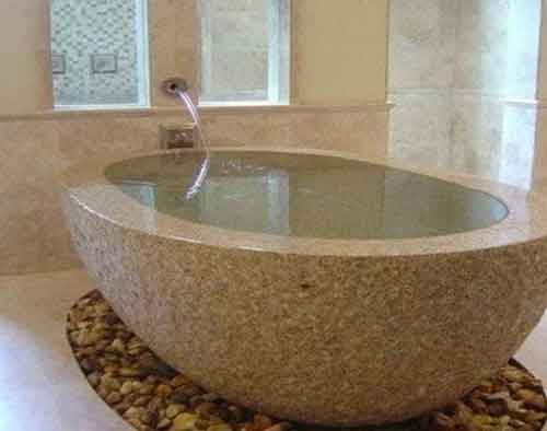 Marble bathtub for sale by buying agent in sourcing in Bali in export indonesia.