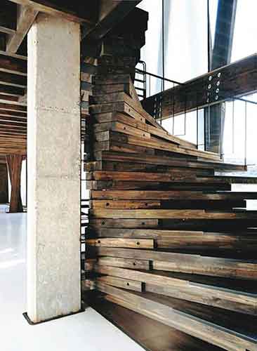 Recycling wood winding staircase by buying agent Indonesia