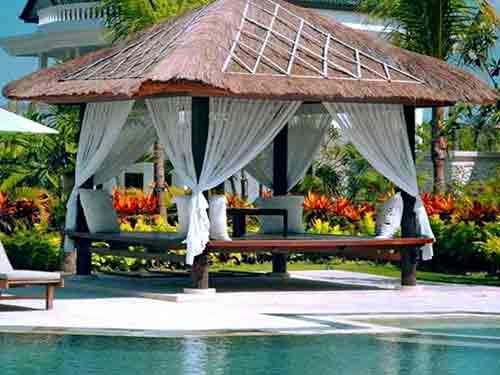 Gazebo for poolside by buying agent in Bali and Java sourcing in Indonesia.