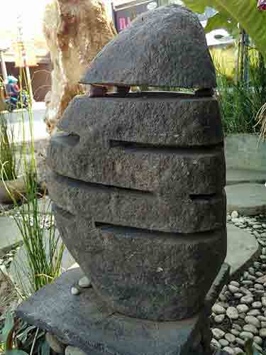 Indonesian stone lamp for export sale by sourcing agent in Bali Indonesia.