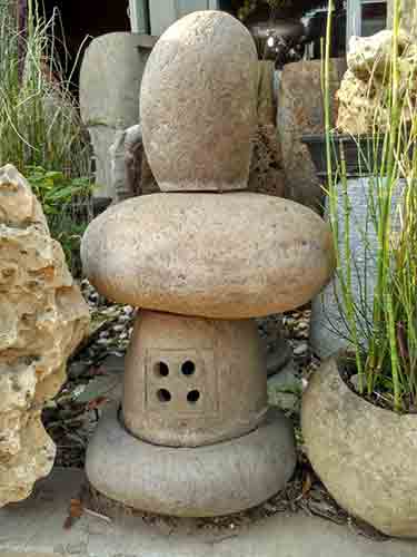 Indonesian stone lamp for export sale by sourcing agent in Bali Indonesia.