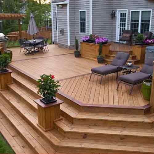 Indonesian teak terrace by buying agent Indonesia for export and sourcing in Java in Indonesia .