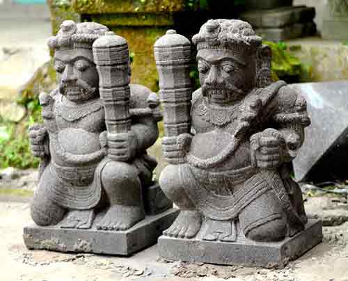 Small statues of Indonesian gods by export and buying agent in Bali sourcing Indonesia.